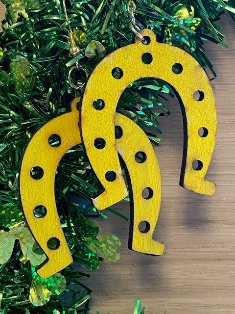 Earrings - Saint Patrick's Day Horseshoe