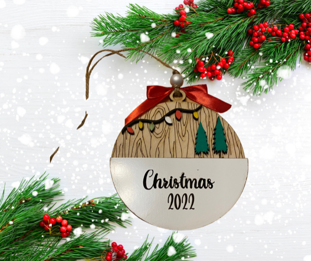 Scenic Holiday Lights Christmas Ornament