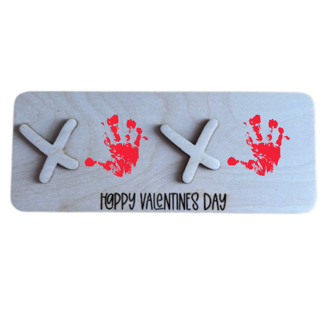 Valentine’s Day Baby’s Handprint Décor – DIY Wooden Keepsake with Easel