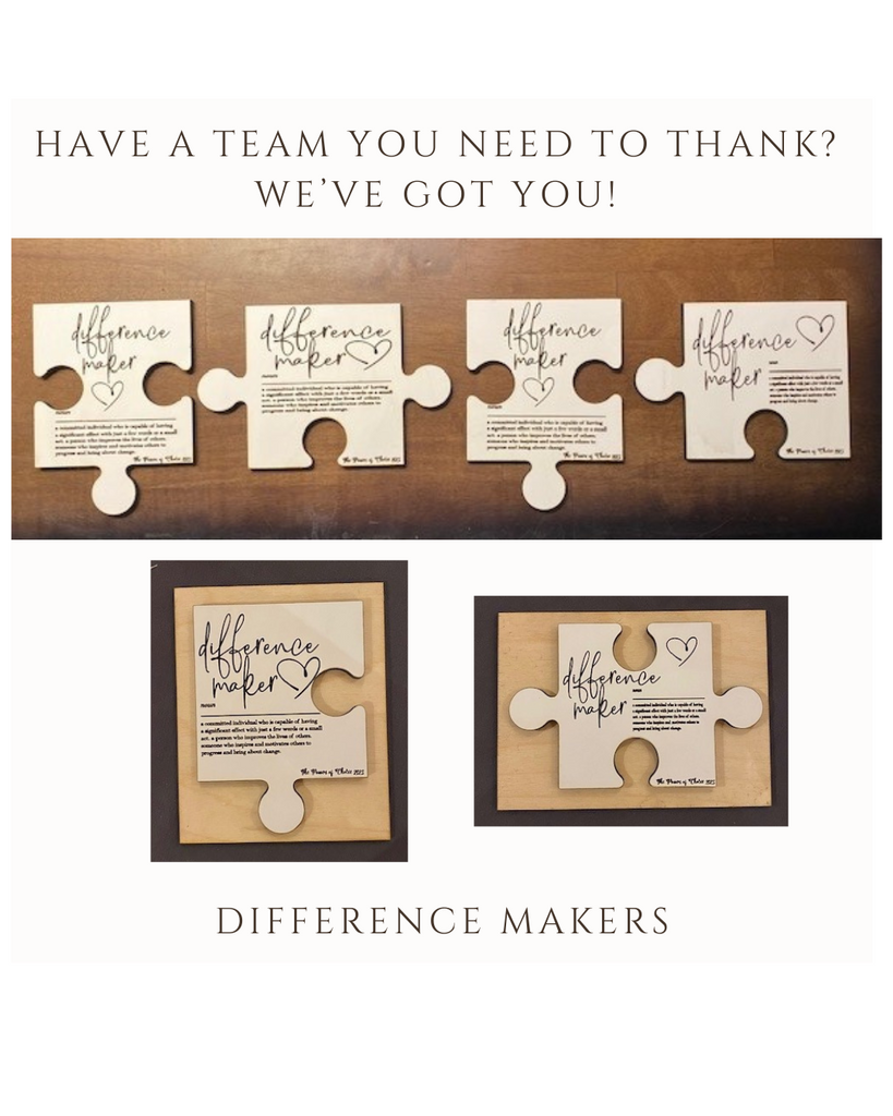 Personalized Difference Maker Award – Custom Wooden Recognition Gift for Leaders, Coaches, & Teachers