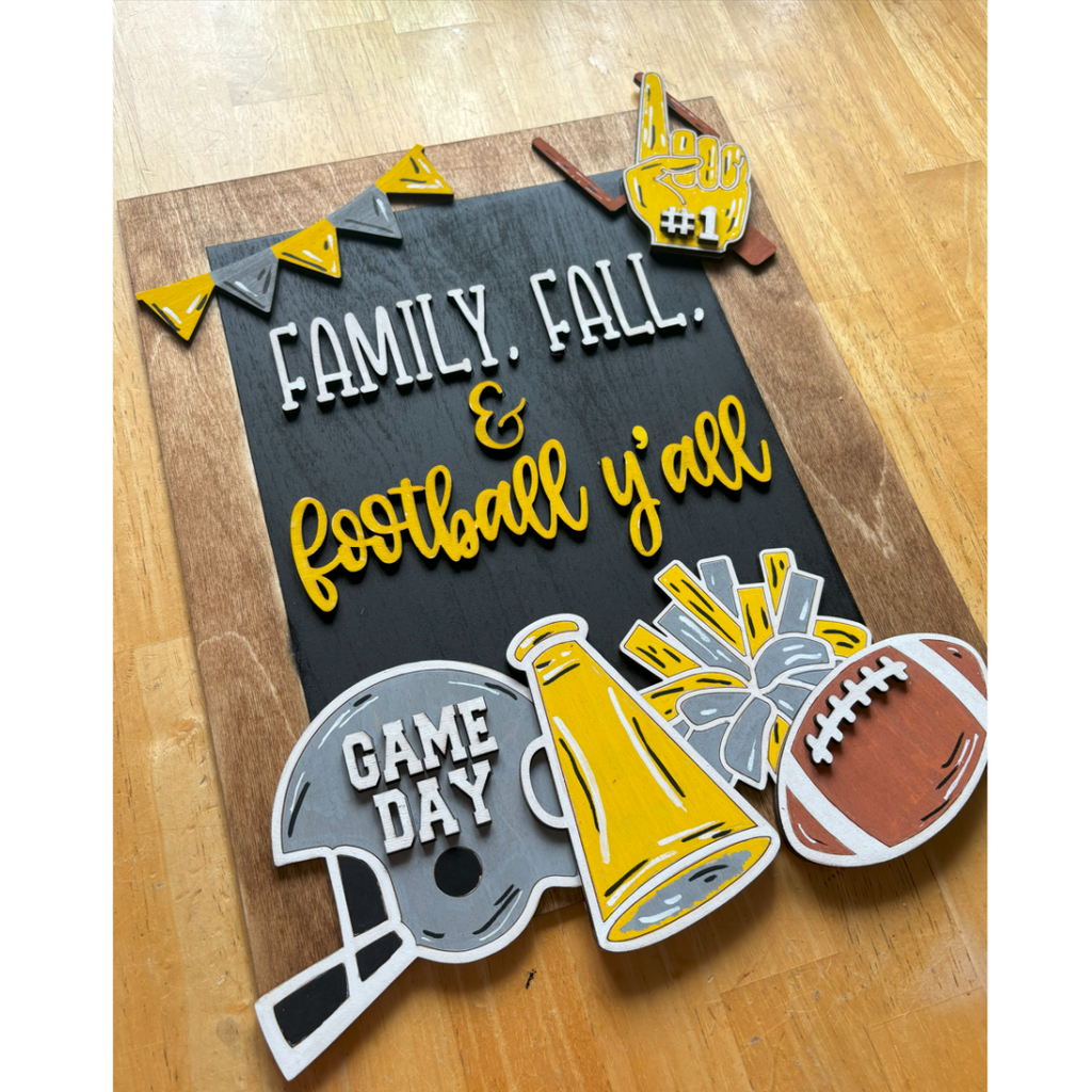 Family Fall Football Decor, Personalized Sandwich Board, Hand Painted –  JoyFilled LLC, image size:1024x1024
