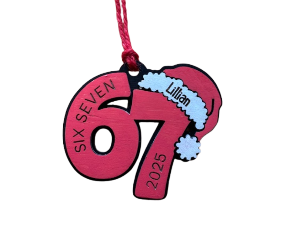 6-7 Christmas Ornament, Personalized (Six-Seven)
