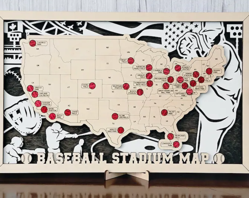 Stadium Series Baseball Map – JoyFilled LLC
