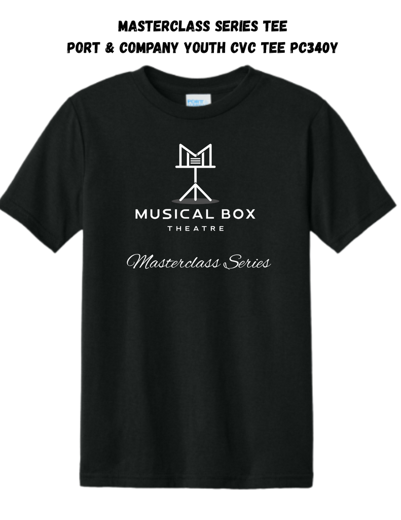 Musical Box Theatre Masterclass Tee, Youth, Black