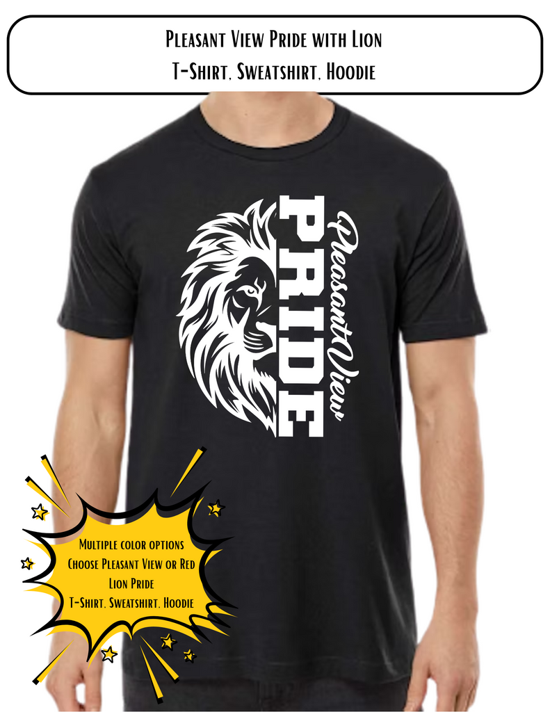 Pleasant View Pride with Lion T-Shirt, Sweatshirt (Design 25-18)