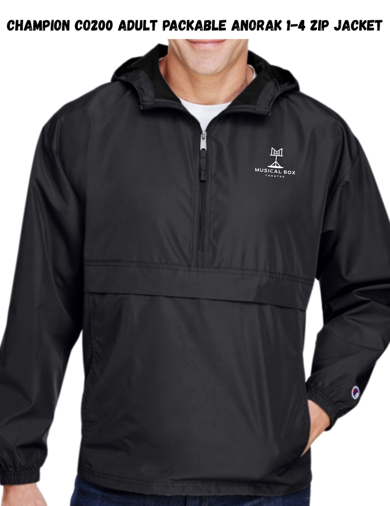 Musical Box Theatre Champion Adult 1/4 Zip Rain Jacket