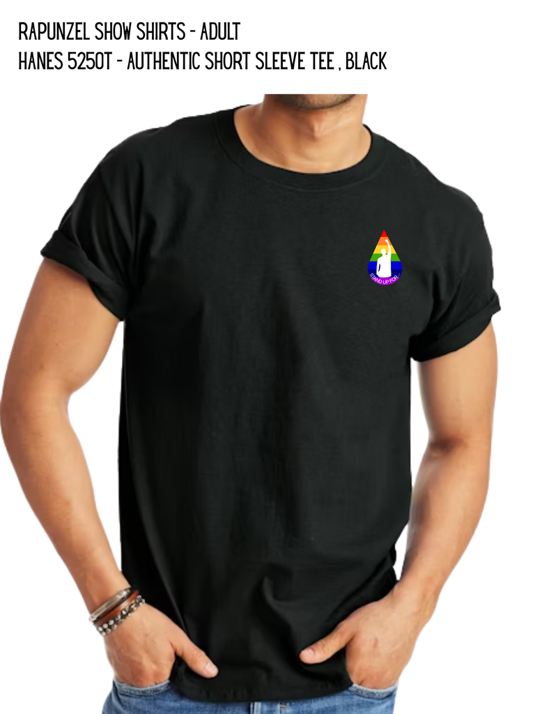 Rapunzel Show Shirts - Adult Hanes 5250T, Authentic Short Sleeve Tee