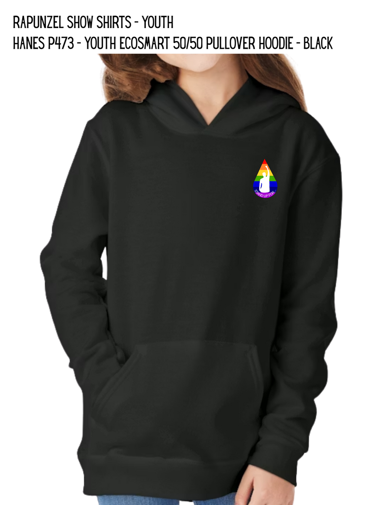 Rapunzel Show Shirts - Youth Hanes P473 - Youth EcoSmart 50/50 Pullover Hoodie