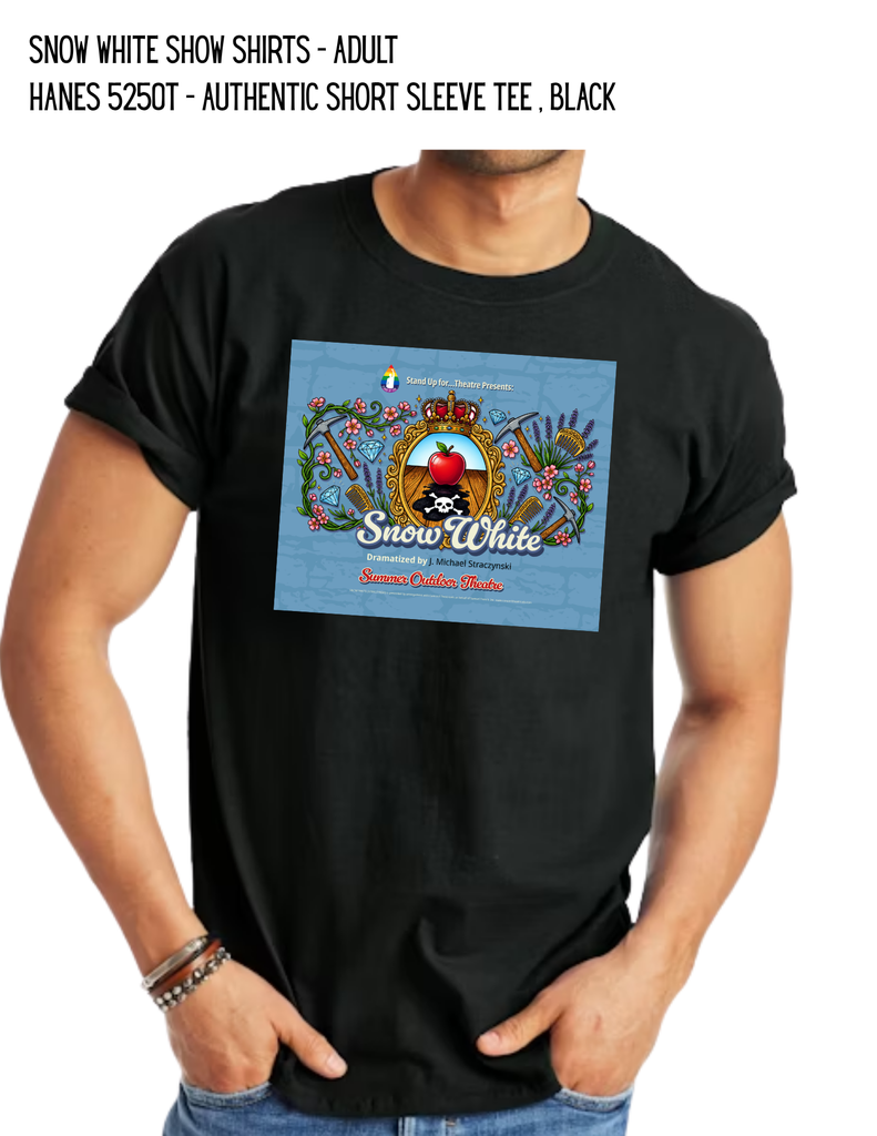 Snow White Show Shirts - Adult Hanes 5250T, Authentic Short Sleeve Tee