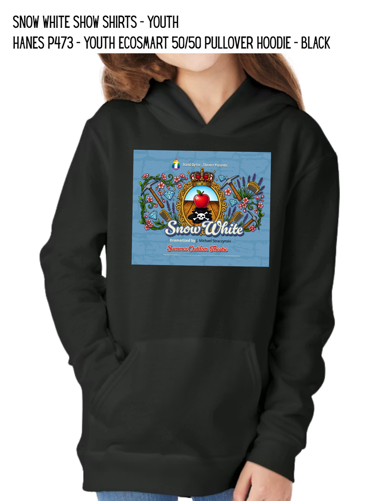 Snow White Show Shirts - Youth Hanes P473 - Youth EcoSmart 50/50 Pullover Hoodie