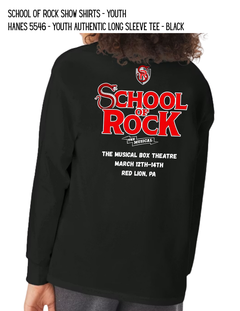 Musical Box Theatre School of Rock Show Shirts - Hanes Authentic Long Sleeve