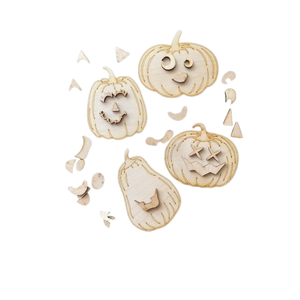 Halloween Fun Box - Add on Wooden Pumpkin/Jack-O-Lantern Set