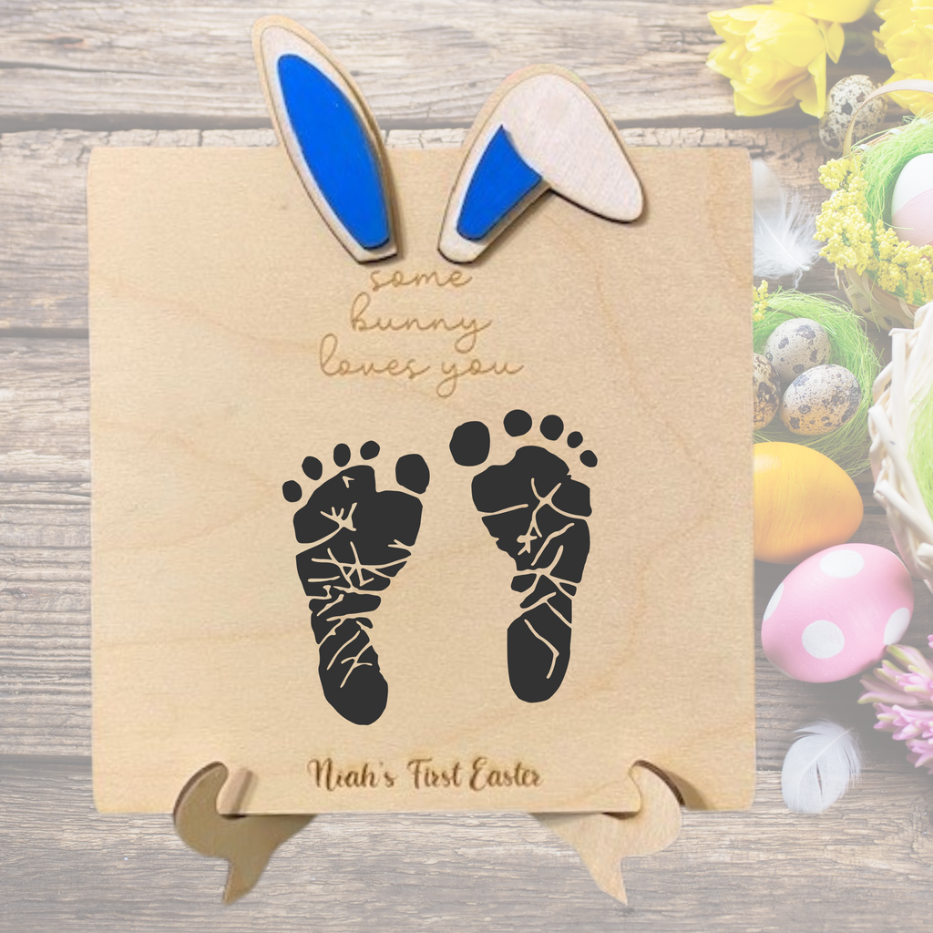 Baby's First Easter DIY Baby Footprints