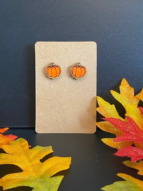 Pumpkin Stud Earrings